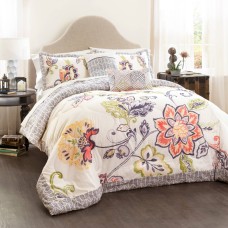 Lush Decor Aster Quilted Comforter Set - 5 Piece Décor