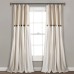 Lush Decor Linen Button Window Curtain Panels Single Linen 40X84 - Lush Decor 16T004041