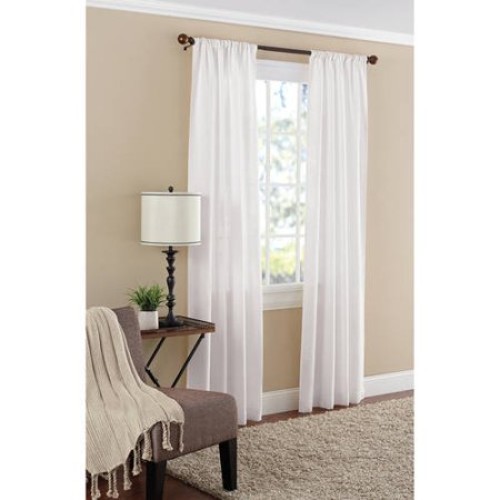 Mainstays Textured Solid Curtain Panel