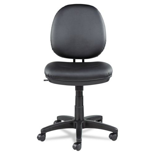 Alera Interval Series Swivel/Tilt Task Chair, Leather, Black