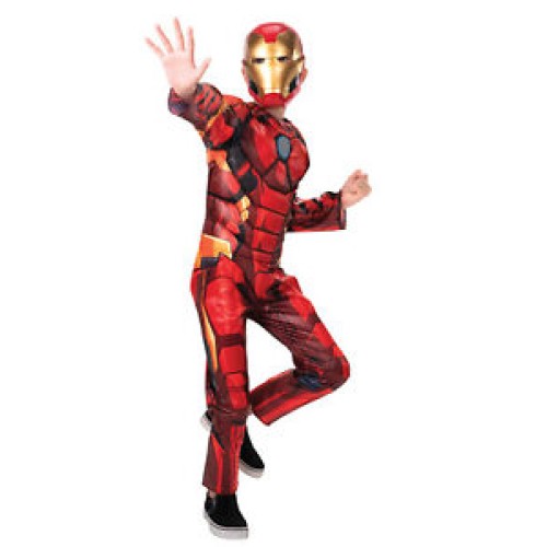 Iron Man Boys Muscle Costume S  Kids Child Dress Up Halloween Marvel Avengers