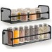 Greenco Wall Mount Single Tier Mesh Spice Rack, Black