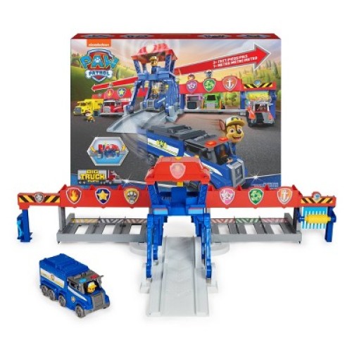 Spin Master Big Truck Pups Truck Stop HQ Transforming Playset