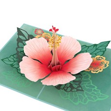 Mother's Day Lovepop Hibiscus Bloom Pop Up Card - 3D Card, Pop