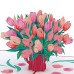 Lovepop Tulip Bouquet Pop Up Card, 5” x 7” - 3D Mother's Day Greeting Cards,