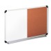 Universal Cork/Dry Erase Board Melamine 36 X 24 Black/Gray Aluminum/Plastic Frame 43743