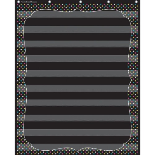 Teacher Created Resources Chalkboard Border 10-Pocket Chart, 34