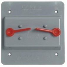Carlon Double Toggle Switch Box Cover, PVC, 2-Gang