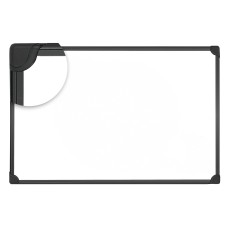 Universal One Design Series Magnetic Steel Dry Erase Board, 36 X 24, White, Black Frame