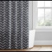 Simply Essential™ Chevron Cotton Shower Curtain 72in x 72 in, Gray