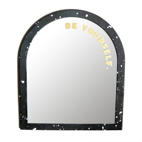 Magnetic Locker Mirror Round Top Be Yourself - Paper Riot Co