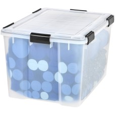 Iris USA, 74 Qt. Element Resistant Clear Plastic Storage Box