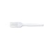 Dixie Plastic Cutlery, Heavy Mediumweight Fork, 100-Pieces/Box