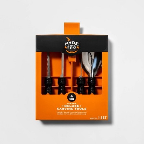 4pc Deluxe Halloween Pumpkin Carving Tool Kit - Hyde & EEK! Boutique