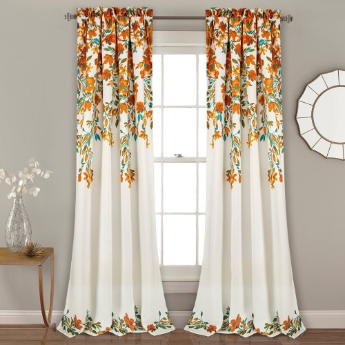 Set Of 2 Tanisha Light Filtering Window Curtain Panels - Lush Décor