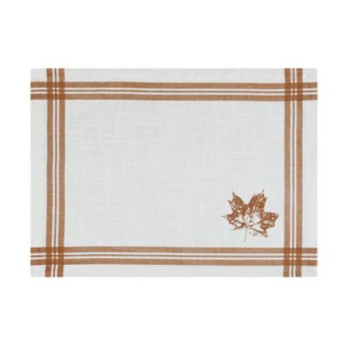 Border with Leaf Placemats - Set of Six (6) - New With Tags 14 x 19 inches