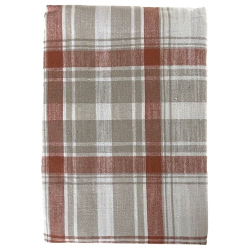 Bee & Willow Woven Autumn Plaid Fabric Tablecloth 70