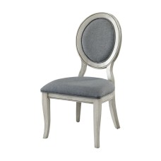 Furniture of America FOA Kathryn Transitional Side Chair In Antique White/Gray - Set 2