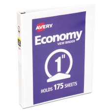 Avery Economy View Binder Round Rings, 11 X 8 1/2, 5 pack Binder 