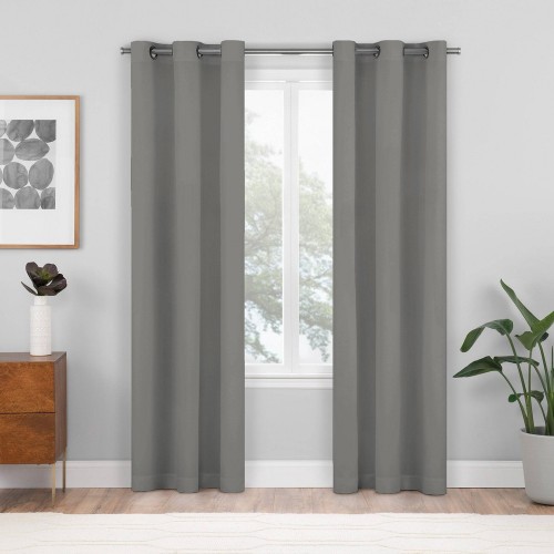  Blackout Shadow Window Curtain Panels - Eclipse