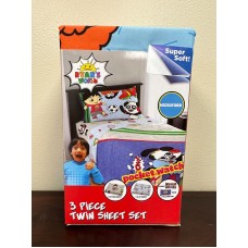 Pocket Watch Ryan’s World Kids Bedding Super Soft Microfiber 3 Piece Twin Sheet Set Size