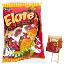 Jovy Elote Revolcado Chili Covered Mexican Lollipops, 600 Grams, 1.3 Pounds