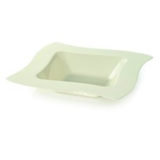 Fineline settings 10-Piece Wavetrends Square-Wave China-Like Bowls, 5-Ounce, White