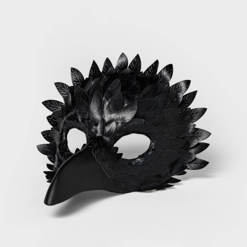 Set Of 2 Adult Black Crow Masquerade Halloween Costume Mask - Hyde & EEK! Boutique