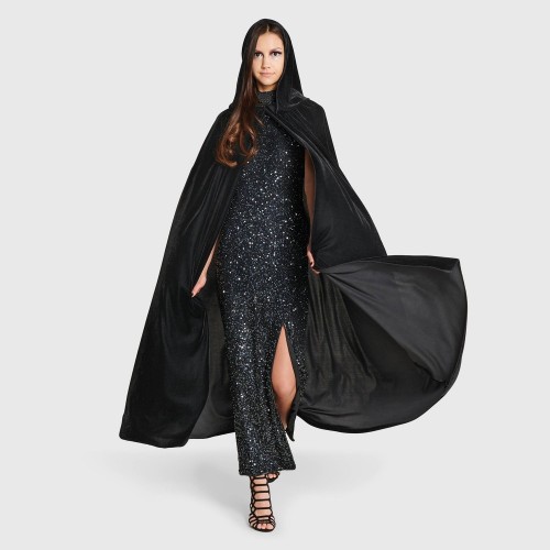 Adult Velvet Black Halloween Costume Cape - Hyde & EEK! Boutique