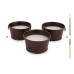 3 Pack Citronella Candles Brown 3.5 Oz Decorative Buckets