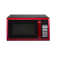 Hamilton Beach 0.9 Cu.ft. Microwave Oven, Red, Stainless Steel