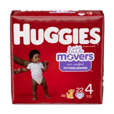 Huggies Little Movers Baby Diapers, Size 4, 22 Ct 