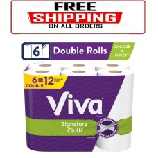 Viva Signature Cloth Paper Towels 6 Double Rolls (94 Sheets Per Roll)