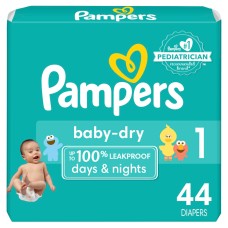 Pampers Baby Dry Diapers, Sesame Street, 1 (8 14 Lb), Jumbo Pack