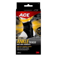ACE Brand Ankle Support With Side Stabilizers, Adjustable, Low-profile