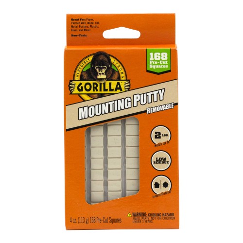 Gorilla Glue Brand Mounting Putty 4oz 24pc for Hardware Adhesives