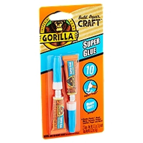 Gorilla Clear Super Glue 3g Mini Tubes, 2 Pack, assembled weight 0.051 lbs. each