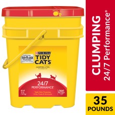 Tidy Cats Purina 24/7 Performance Clumping Cat Litter, 35-lb Pail