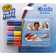 Crayola Color Wonder Mini Markers 10 Count Classic Assorted
