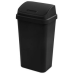 Sterilite 13 Gallon Trash Can, Plastic Swing Top Kitchen Trash Can, Black