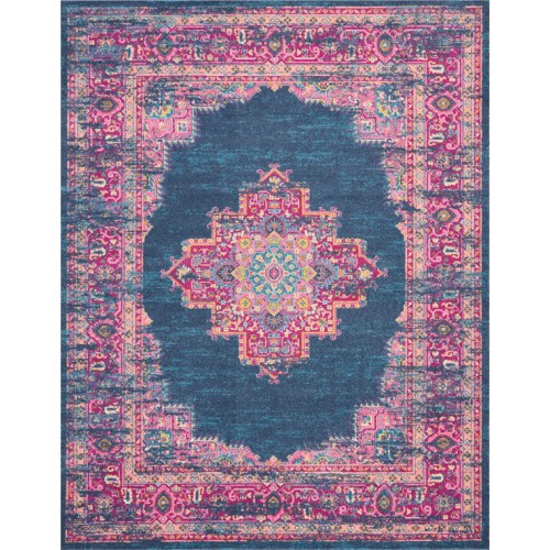 Nourison Passion Persian Blue 8 x 10 Area Rug, (8x10)