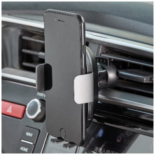 onn. 10W Wireless Car Vent Mount, Auto-Clamping Air Vent Car Phone Mount Compatible with iPhone 13/1