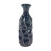 DecMode Blue Ceramic Modern and Coastal Vase 5W x 15H, featuring Minimalist Design with clean Lines