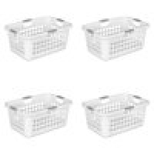 Sterilite 2 Bushel Ultra Laundry Basket, 4 Pack, White