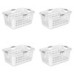 Sterilite 2 Bushel Ultra Laundry Basket, 4 Pack, White