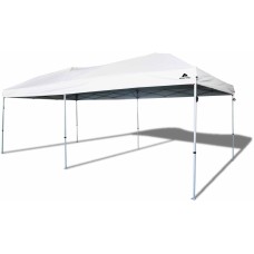 Ozark Trail 20 x 10 Straight Leg (200 Sq. ft Coverage), White, Outdoor Easy Pop-up Canopy, 63 lbs.