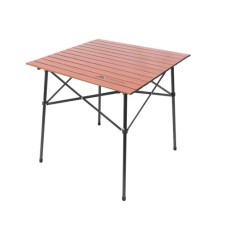 Ozark Trail Square Folding Aluminum Roll-Top Camp Table,31.5 x 31.5 x 27.5
