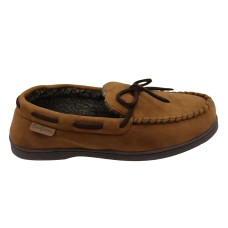 RG Barry Dearfoams Men S Toby Microsuede Moccasin With Tie Slippers XL US Size 13-14