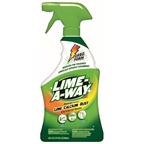 Lime-A-Way Bathroom Cleaner Spray, 22oz, Removes Calcium Rust