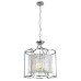 Decor Living Cecilia 4-Light Polished Chrome Cage Chandelier with Crystal Shade